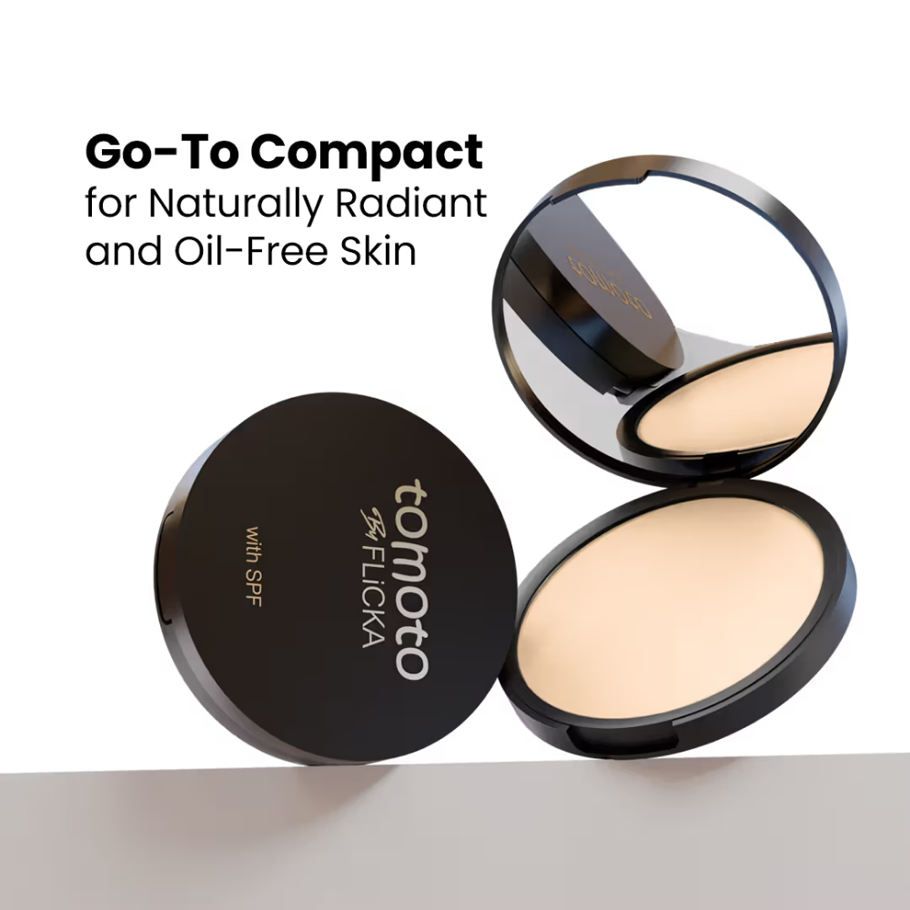 Flicka Tomato Compact Powder With Spf Matte Finish Lightweight & Shine Control