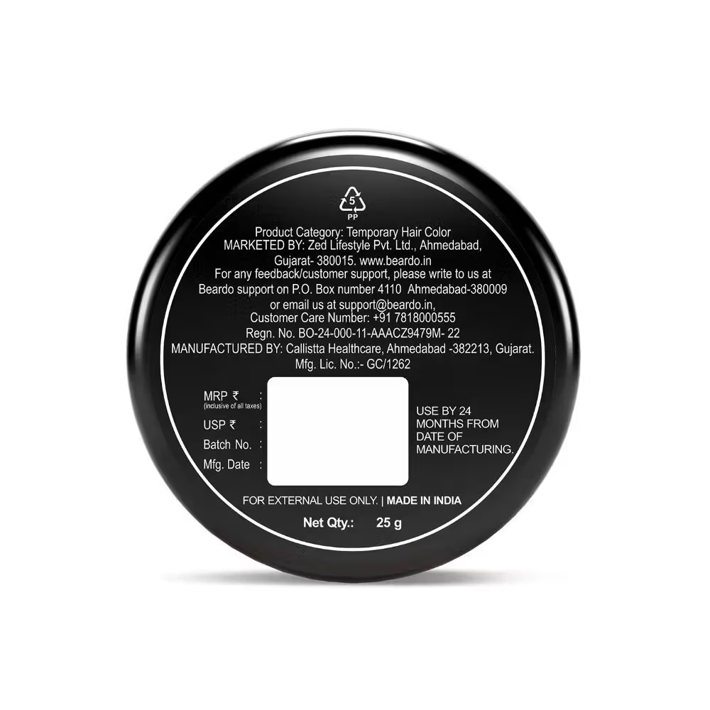 Beardo Dye Hard Temporary Hair Color - Metalic Pink