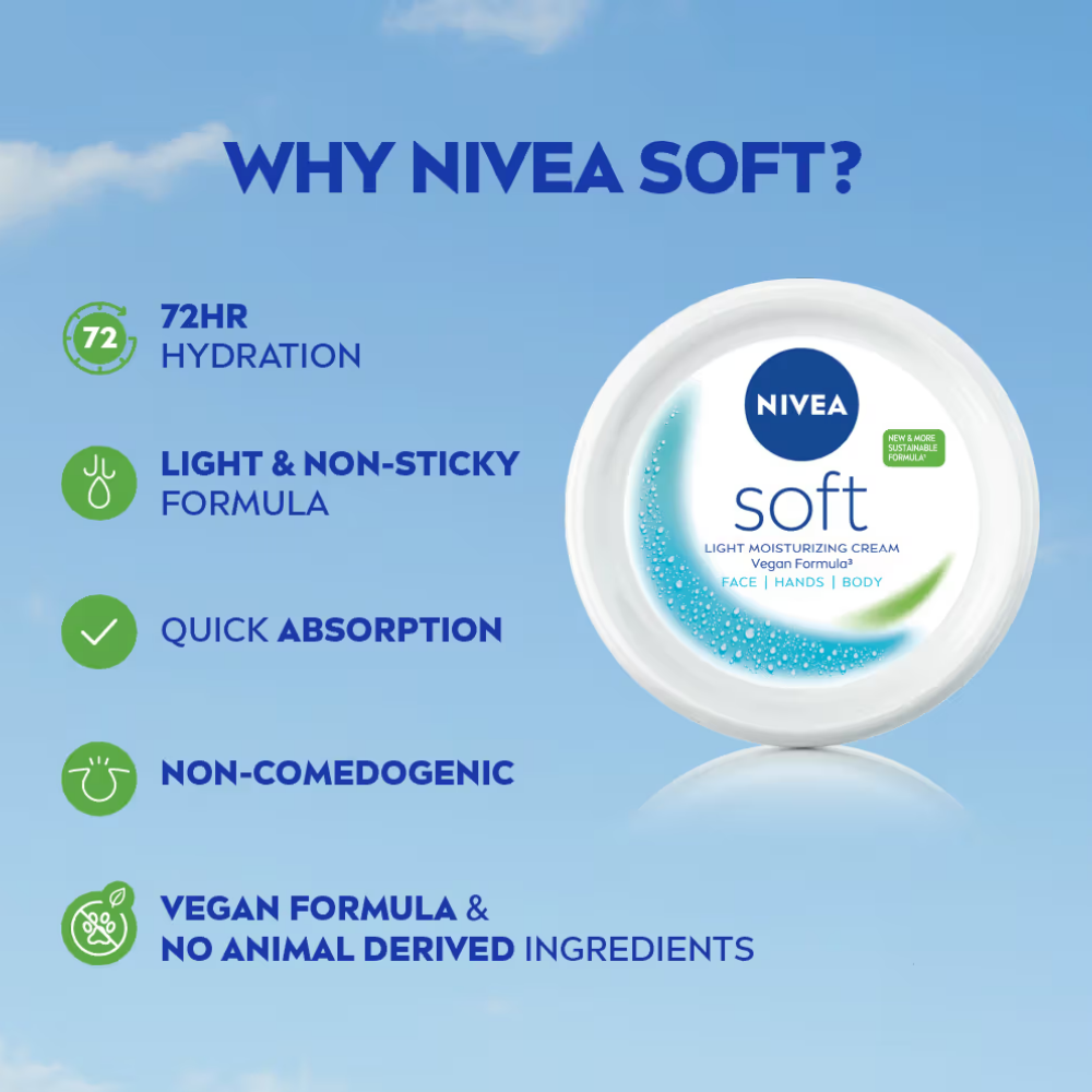 NIVEA Soft Vit E Light Non Sticky Face Moisturiser Cream