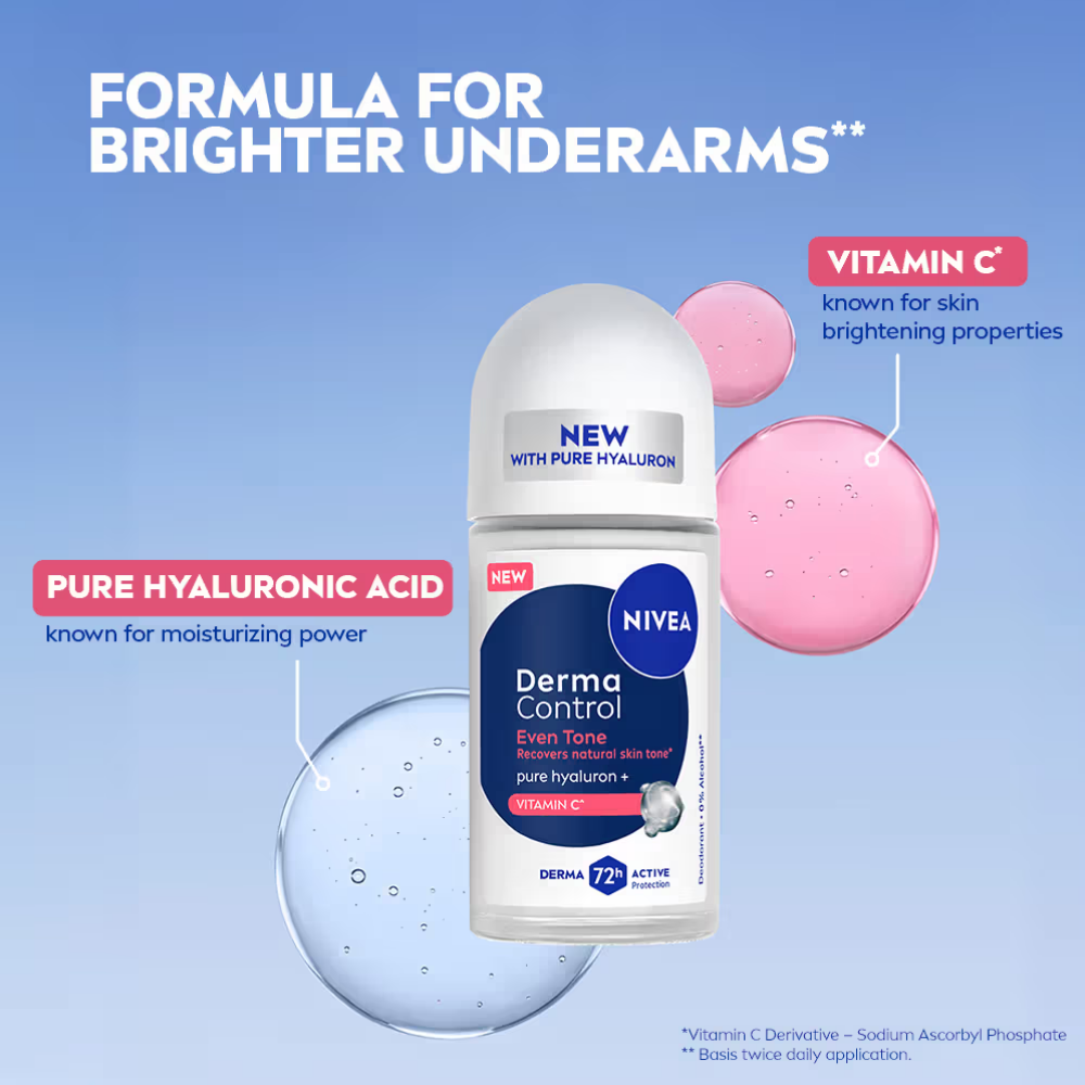 NIVEA Derma Control Even Tone Underarm Roll-On