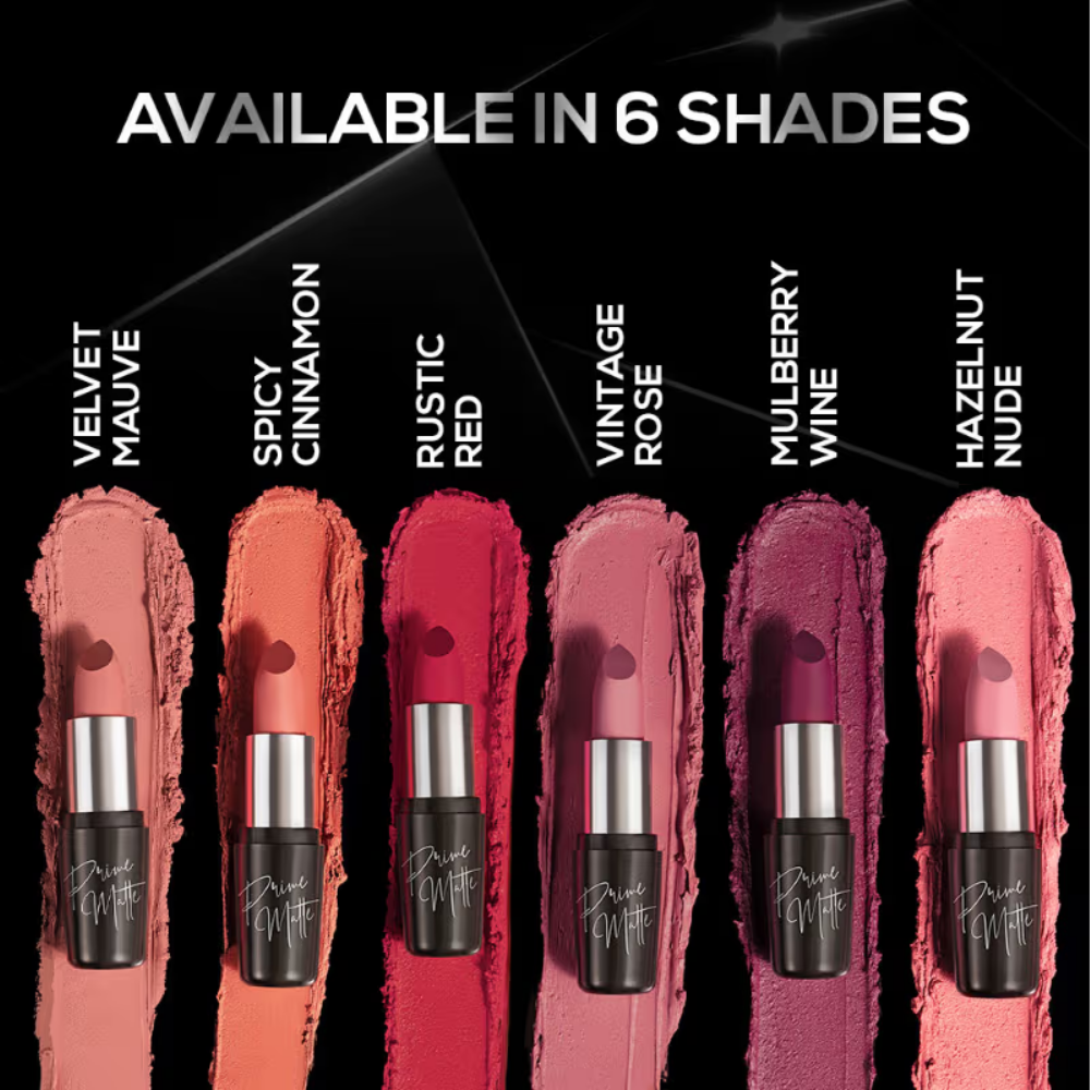 Renee Prime Matte Lipstick Long-Lasting, Creamy Matte, Non-Drying, Vitamin E