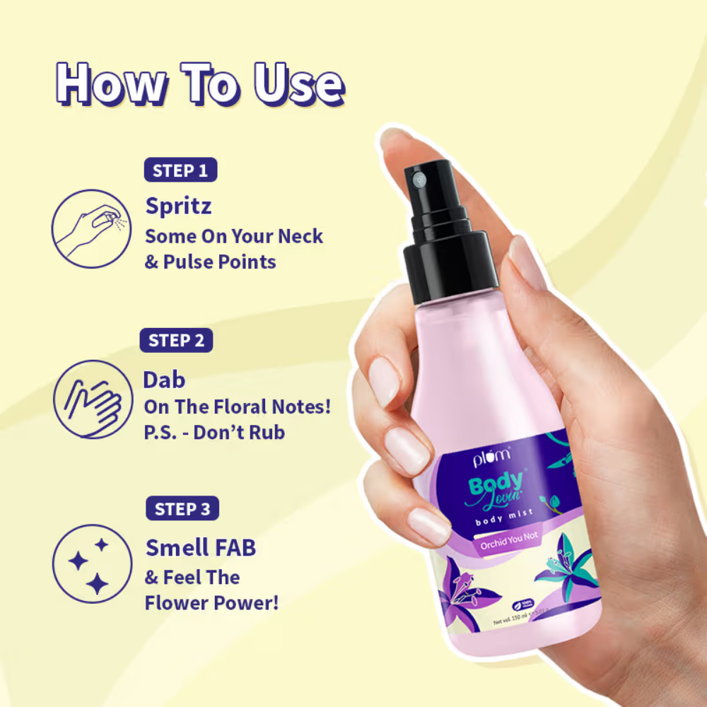 Plum BodyLovin Orchid-You-Not Body Mist For A Long Lasting Floral Fragrance