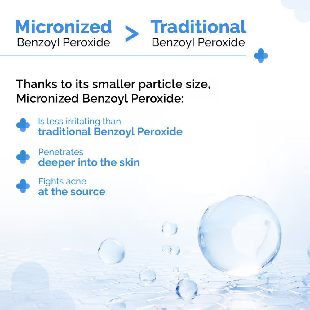 The Derma Co 2.5% Benzoyl Peroxide Gel Face Wash with Ceramides For Acne,Inflammation & Oily Skin