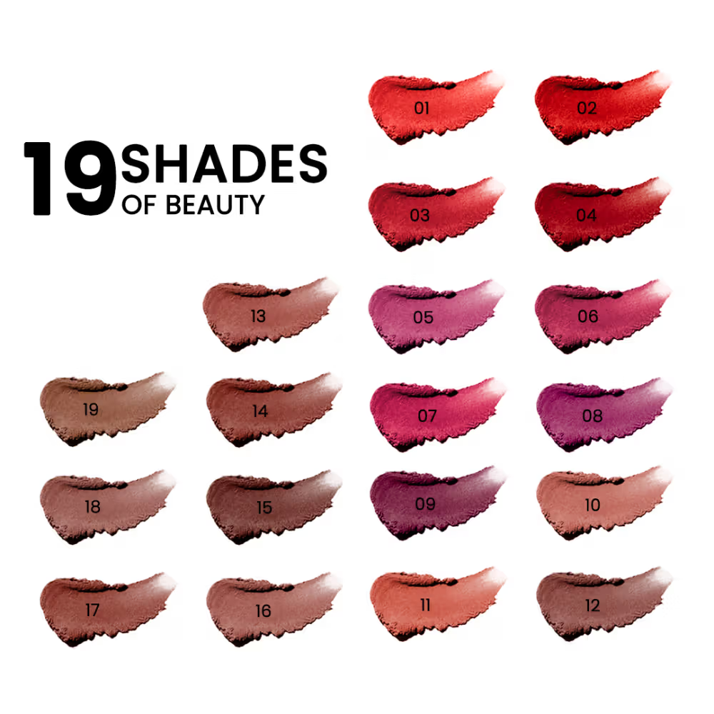 Flicka Tomato Bullet Lipstick Long Lasting Lightweight Intense Pigment Rich Matte Finish