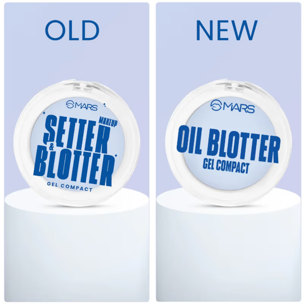 MARS Oil Blotter Gel Compact with Puff Applicator