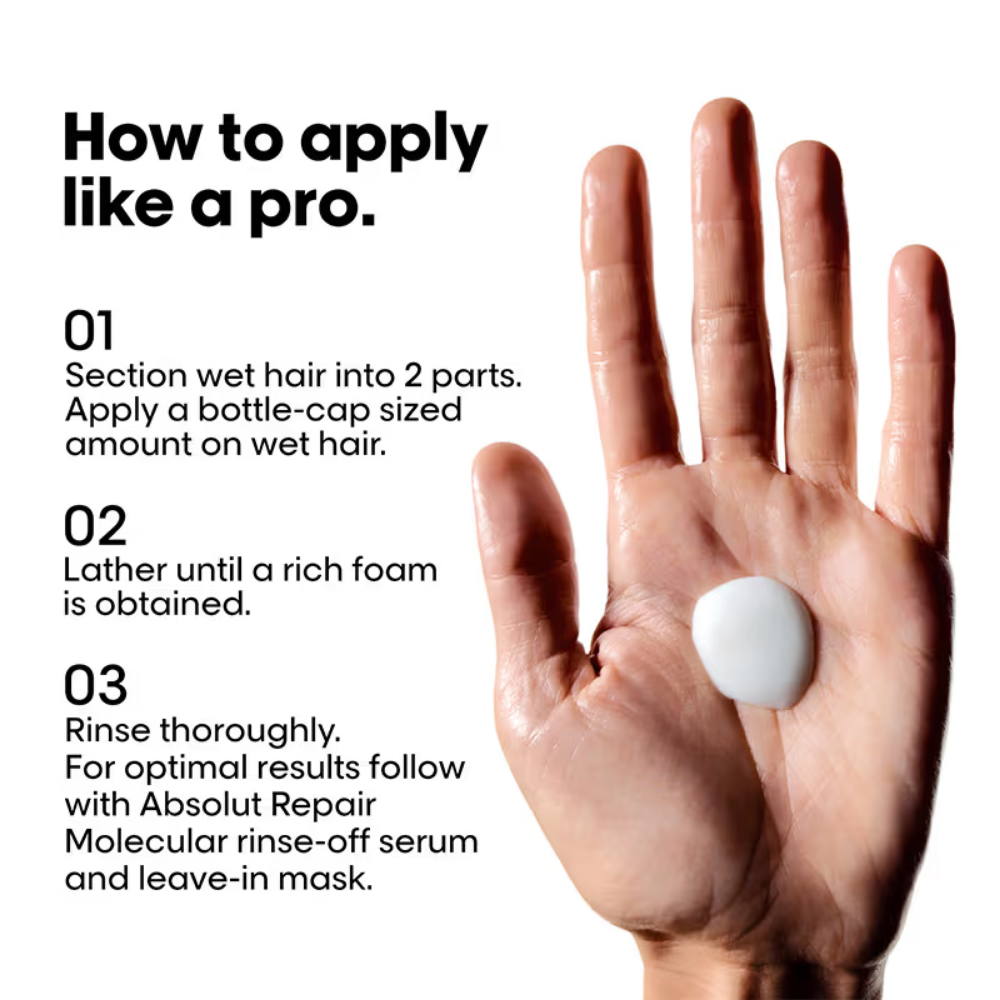 L'Oréal Professionnel Absolut Repair Molecular Shampoo, Rinse-Off Serum & Leave-In Mask Damaged Hair