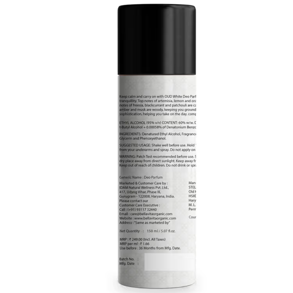 Bella Vita Oud White Deo Parfum