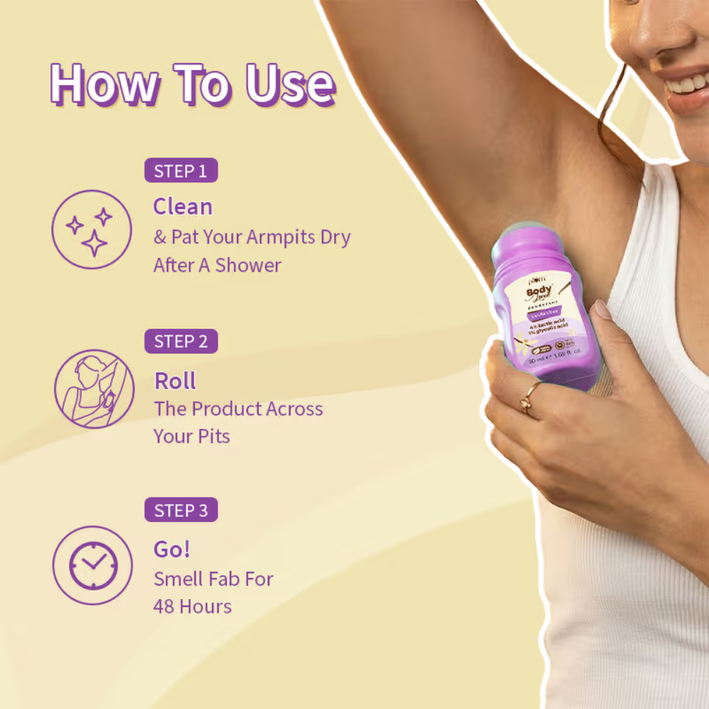 Plum BodyLovin Vanilla Vibes Deodorant Roll-On Controls Underarm Odor
