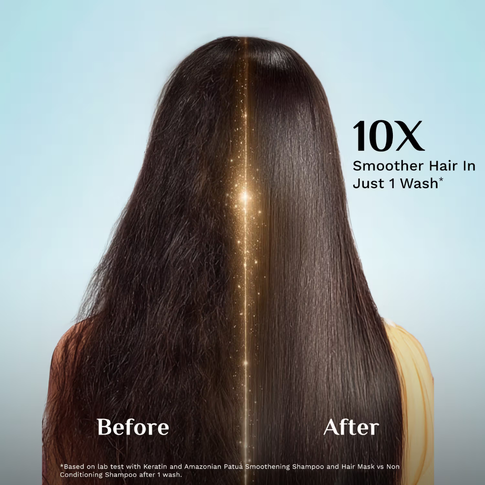 Pilgrim Patua & 10X Keratin Smoothening Shampoo For Dry & Frizzy Hair