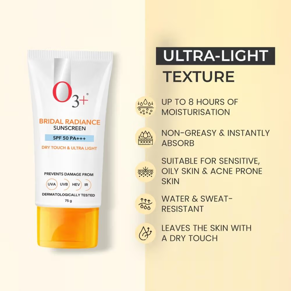 O3+ Professional Bridal Radiance Sunscreen SPF 50 PA +++