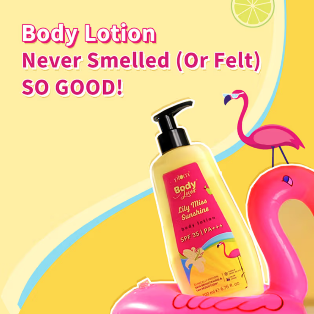 Plum BodyLovin' Lily Miss Sunshine Sunscreen Body Lotion SPF 35 PA+++ For Tan Reduction & Hydration
