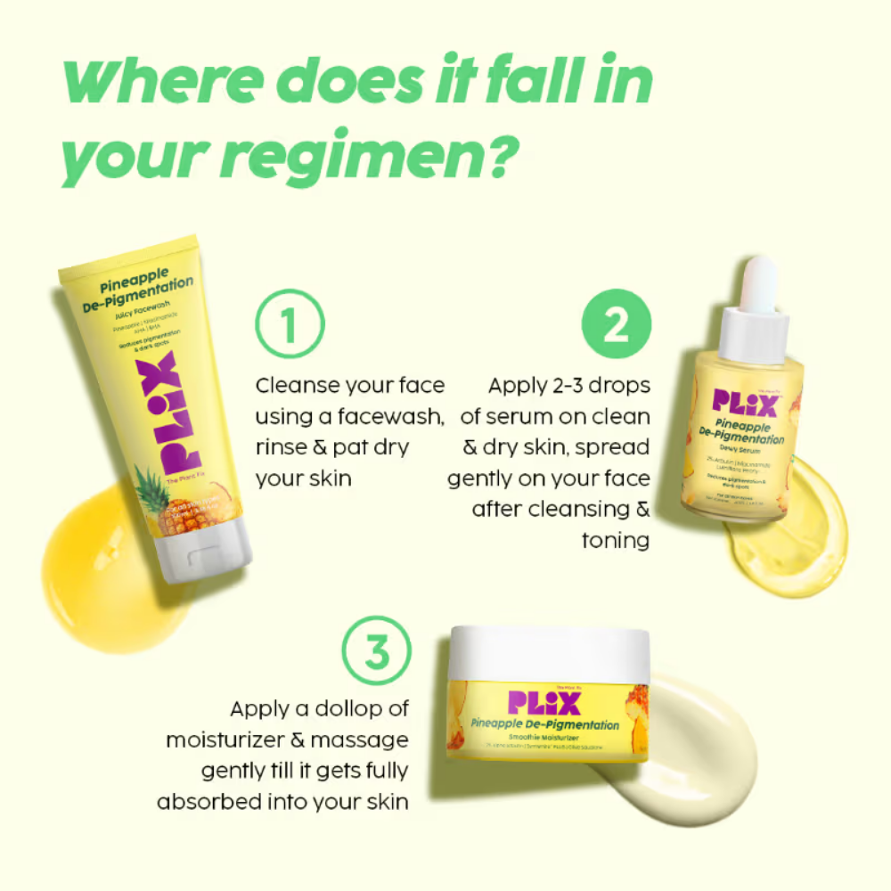 Plix 2% Alpha Arbutin Pineapple Serum for Pigmentation & Dark Spot Reduction