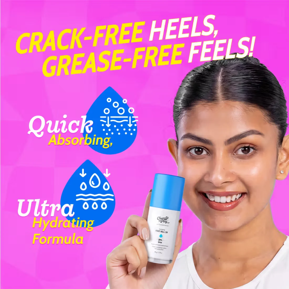 Chemist At Play Foot Roll-on Repairs & Heals Cracked Heels Upto 24-Hours Moisturization