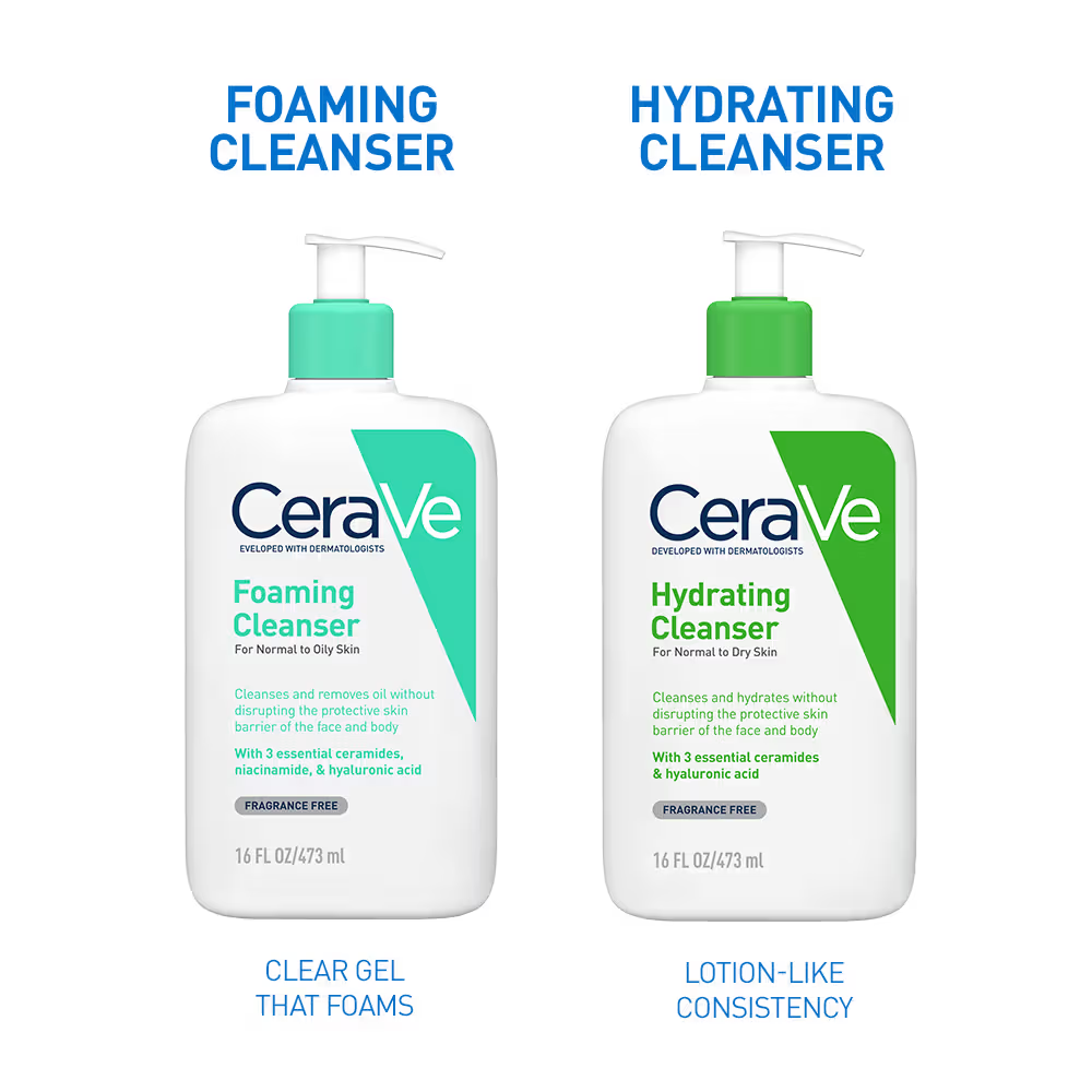 CeraVe Foaming Cleanser Face Wash For Oily Skin with Hyaluronic Acid, Ceramides & Niacinamide