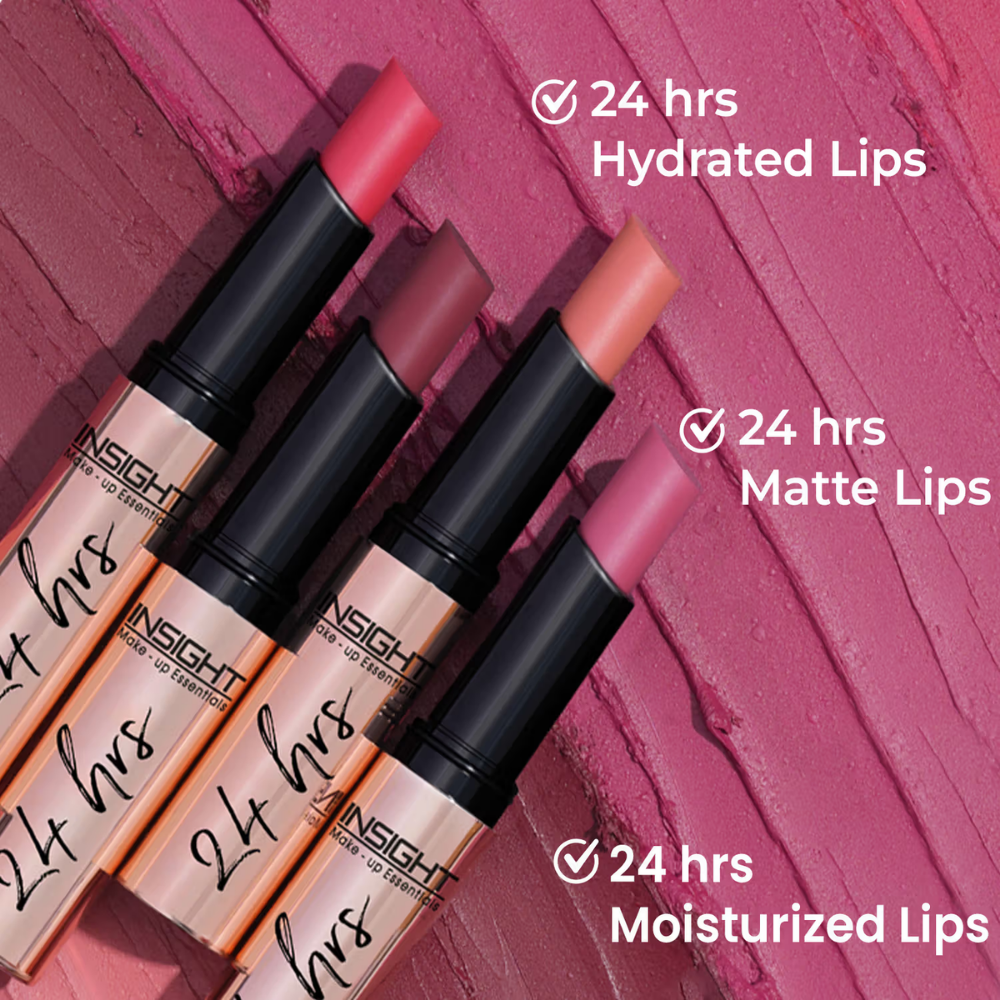 Insight Cosmetics 24 Hrs Non Transfer Matte Lipstick, Creamy Texture Matte Finish, Waterproof