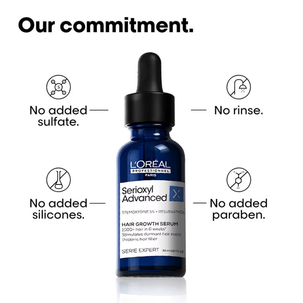 L’Oréal Professionnel Serioxyl Advanced Hair Growth Serum, Stemoxydine 5% & Resveratrol