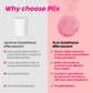 Plix (Strawberry) Glutathione Skin Glow 15 Effervescent Tablet 500mg for Clear & Youthful Skin