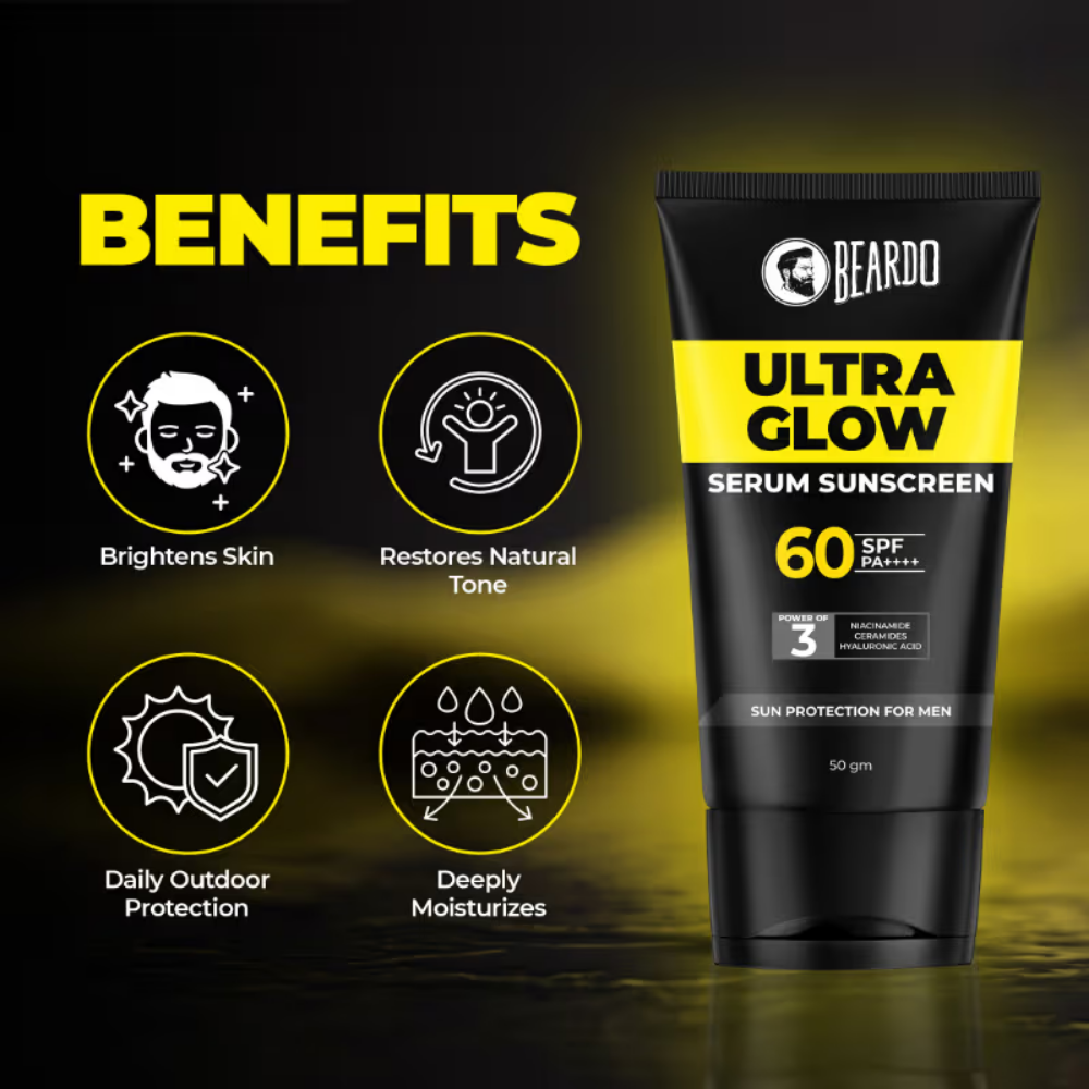 Beardo Ultra Glow Serum Sunscreen with SPF 60 PA++++