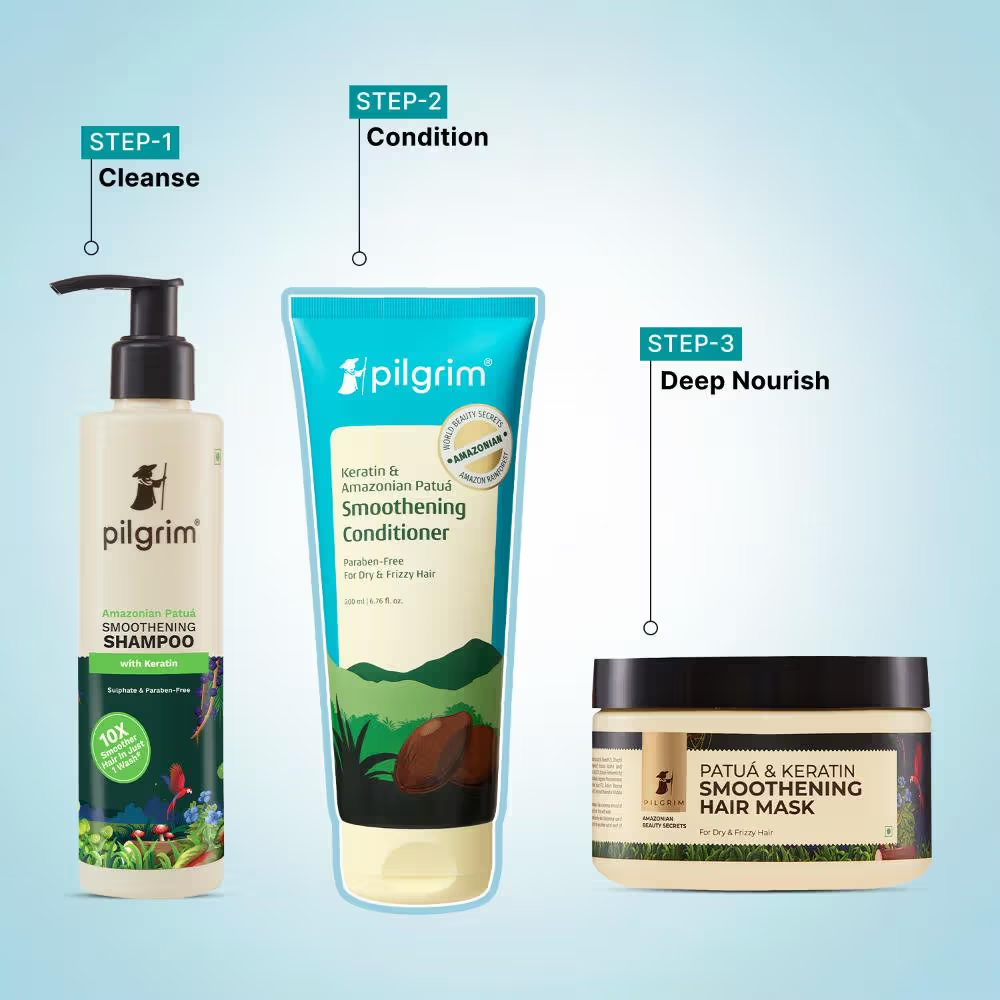 Pilgrim Patua & Keratin Hair Smoothing Conditioner for Dry & Frizzy Hair