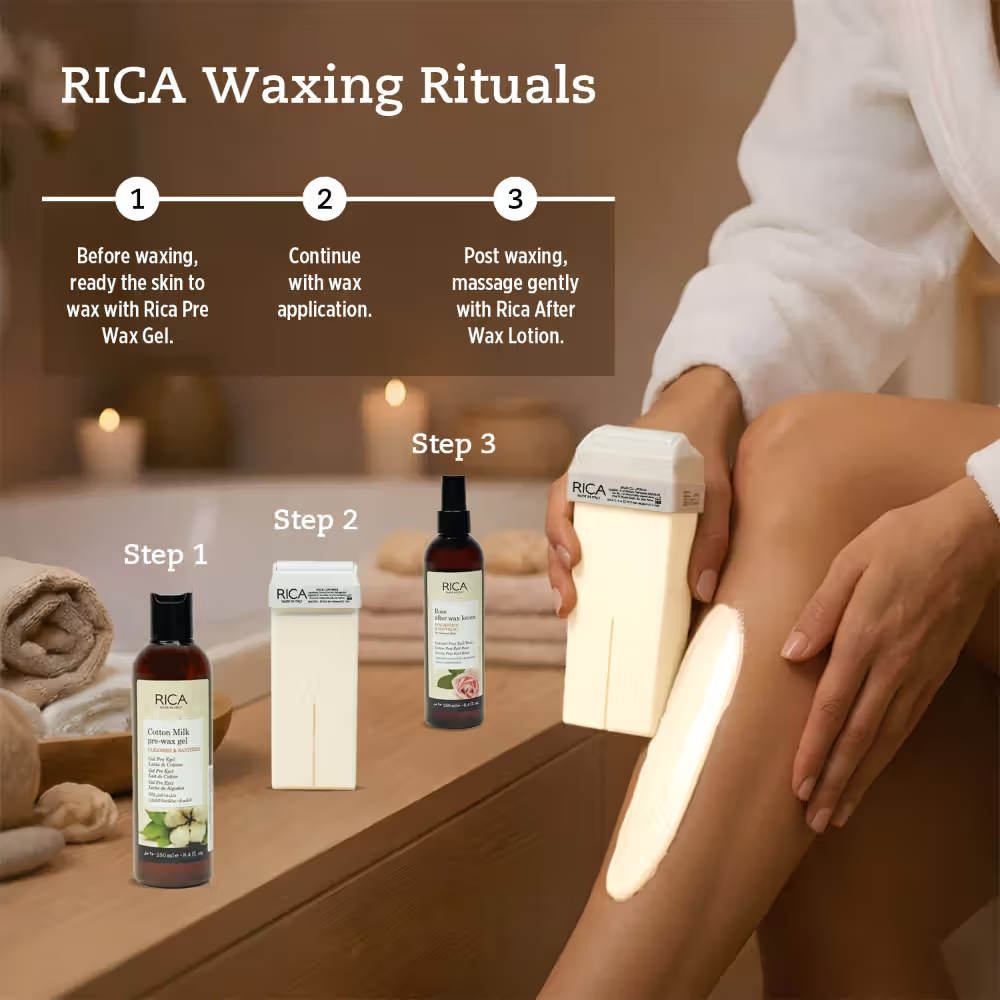 Rica Milk Liposoluable Wax Refill For Sensitive Skin With Glyceryl Rosinate & Natural Beeswax