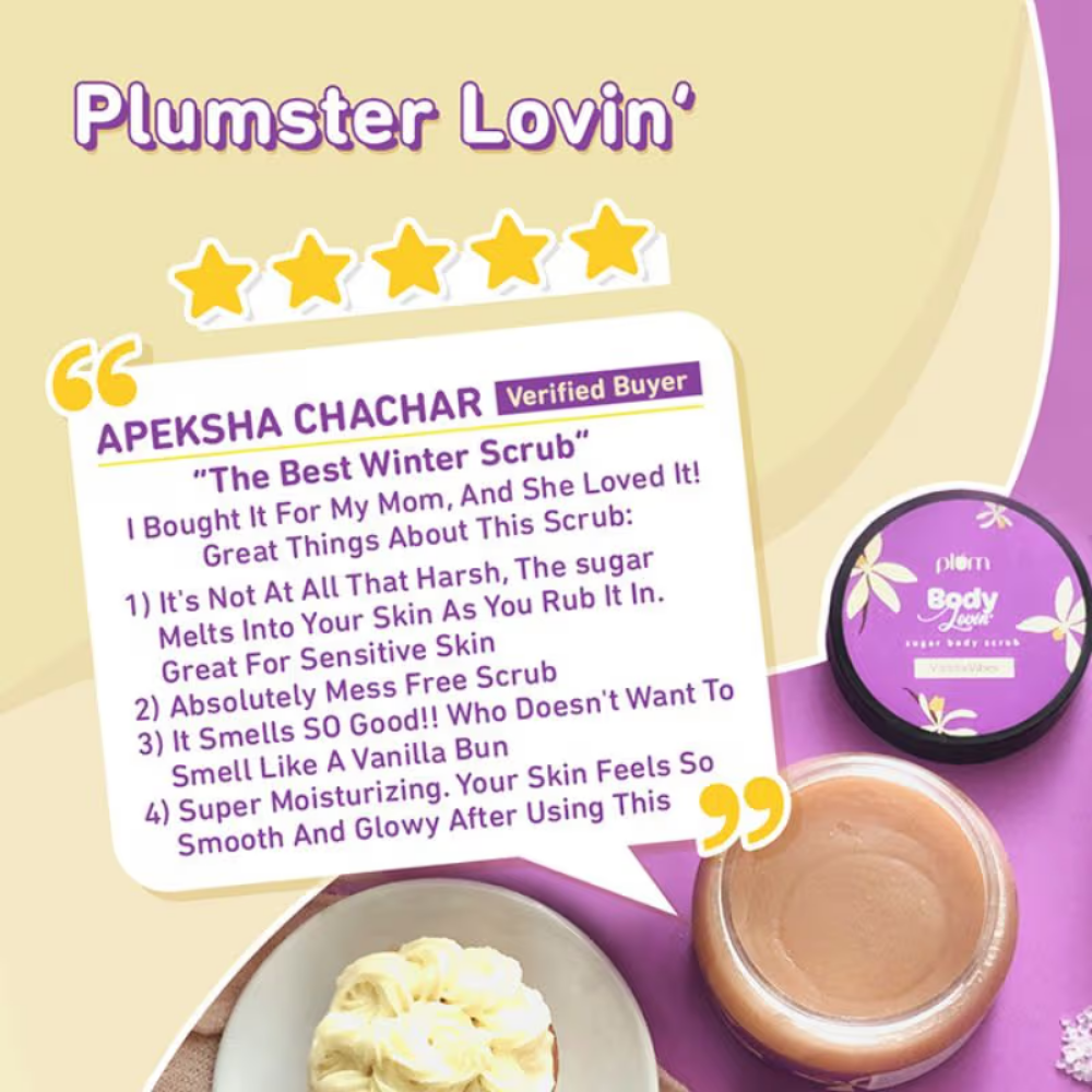 Plum BodyLovin Vanilla Vibes Sugar Body Scrub
