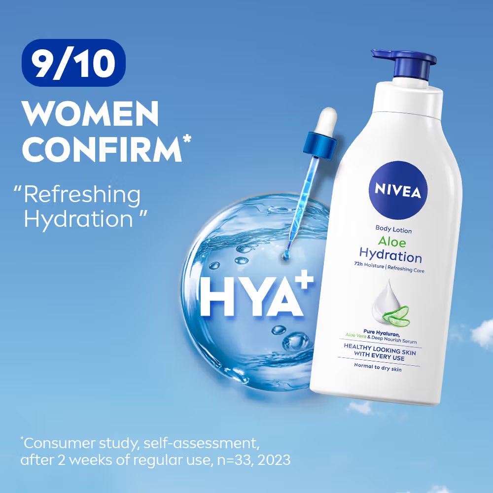 Nivea 100% Natural Aloevera Body lotion- 5 in 1 COMPLETE CARE for 48H Refreshing moisturization