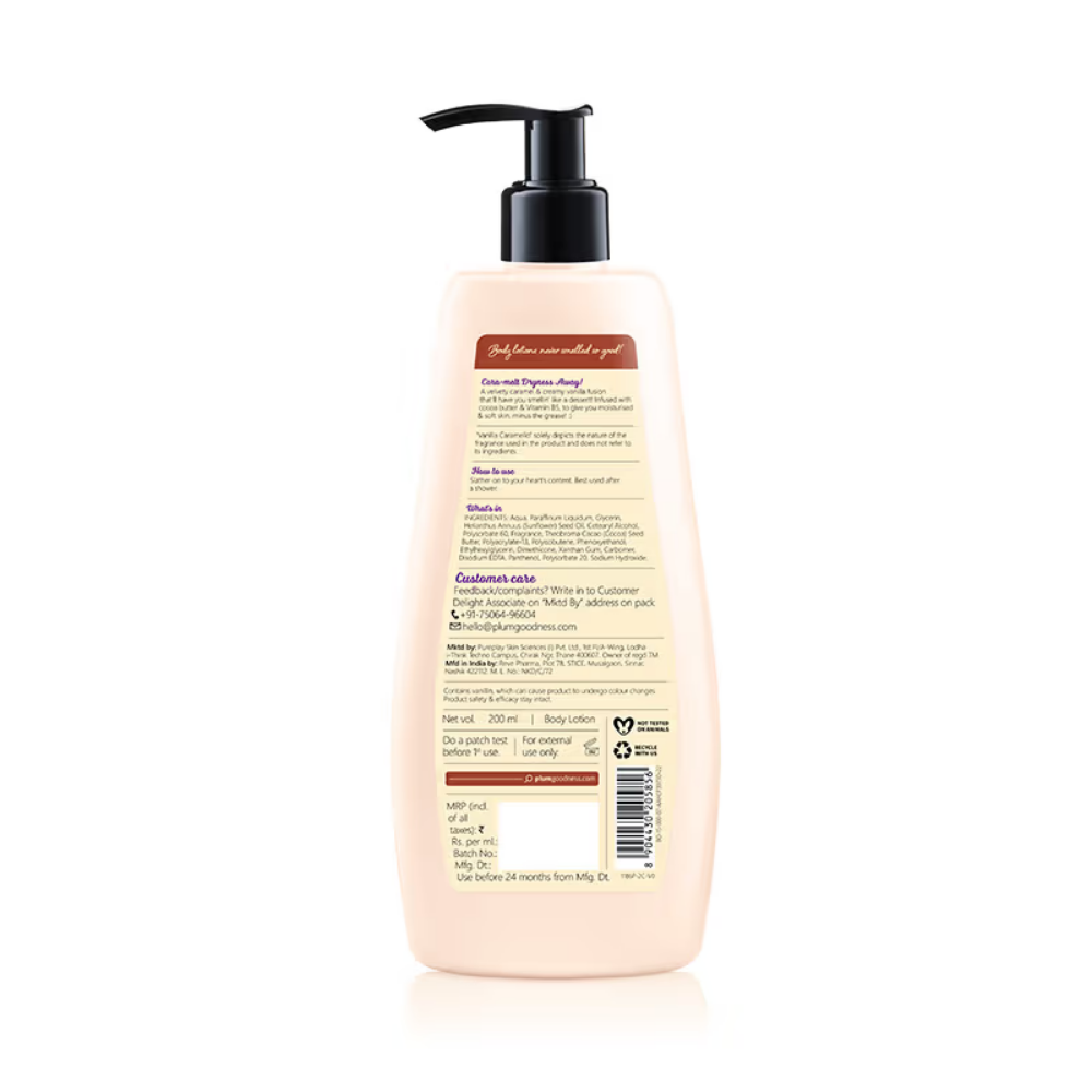 Plum BodyLovin Vanilla Caramello Bestselling Body Lotion for Dry, Normal & All Skin type