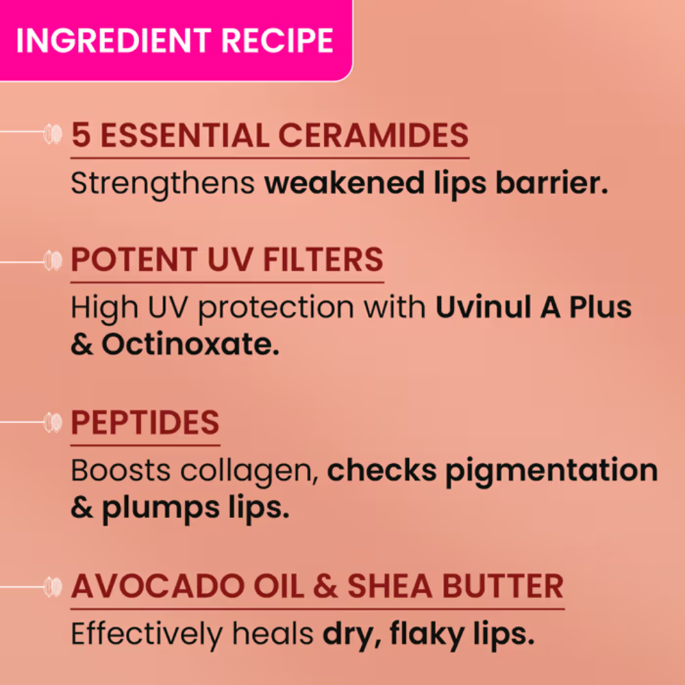 Dot & Key Ceramide & Peptide Barrier Repair Lip Balm SPF 50 PA+++, Warm Nude