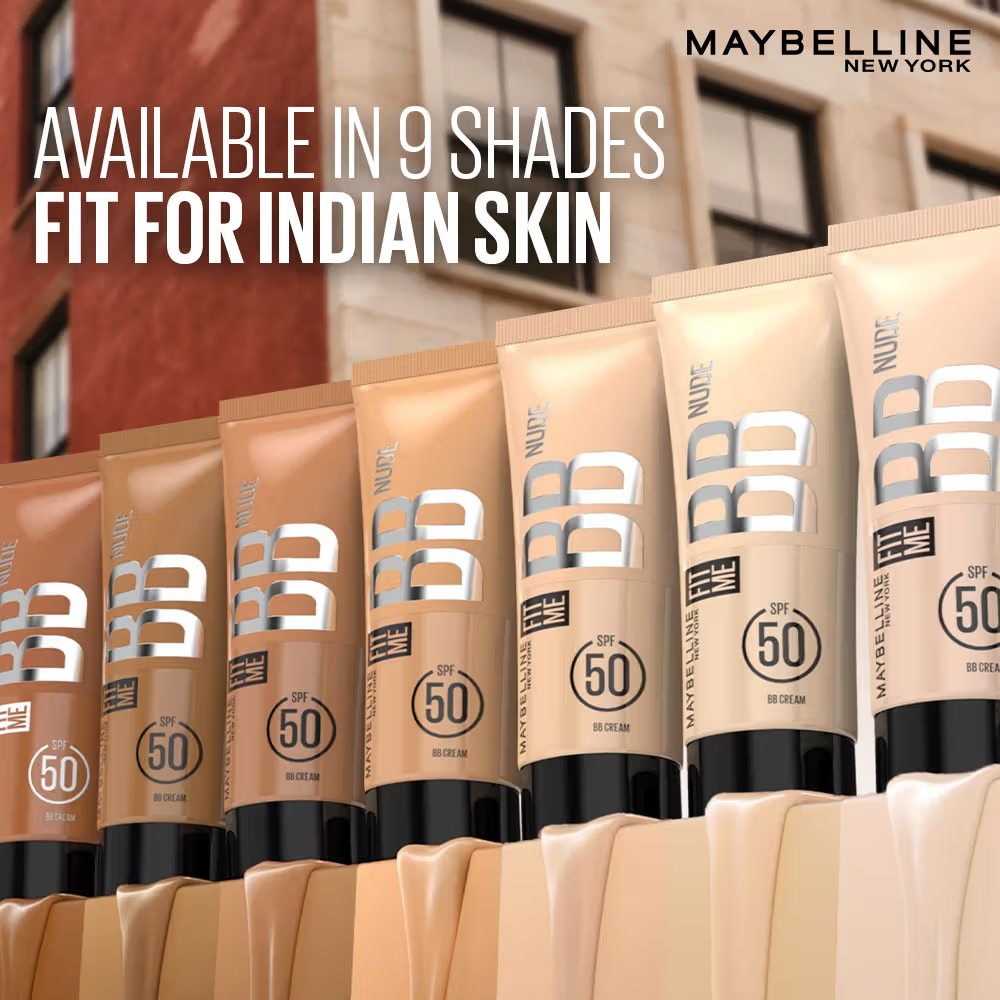 Maybelline New York Fit Me Glow BB Skin Tint, SPF 50, Niacinamide, Normal to Dry Skin
