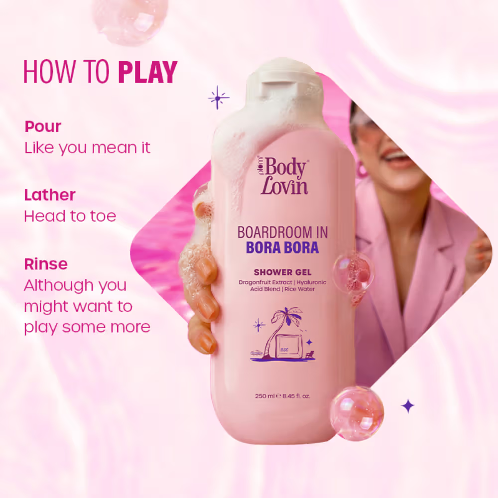 Plum BodyLovin’ Boardroom In Bora Bora Shower Gel, Hydrating & Brightening Body Wash