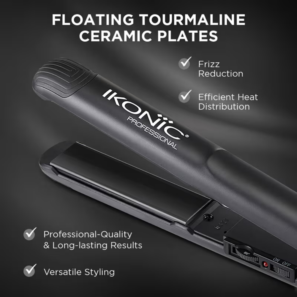 Ikonic Professional Glam Straightner (Black)