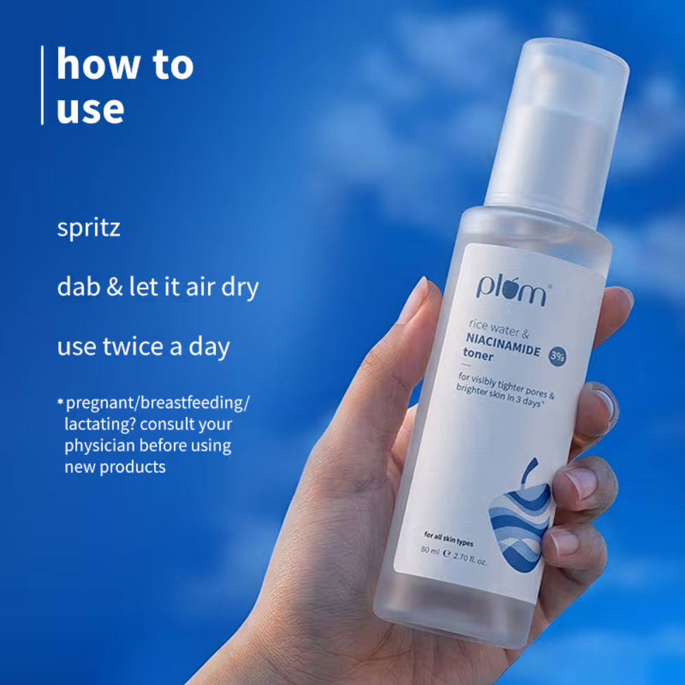 Plum 3% Niacinamide Alcohol-Free Toner With Rice Water