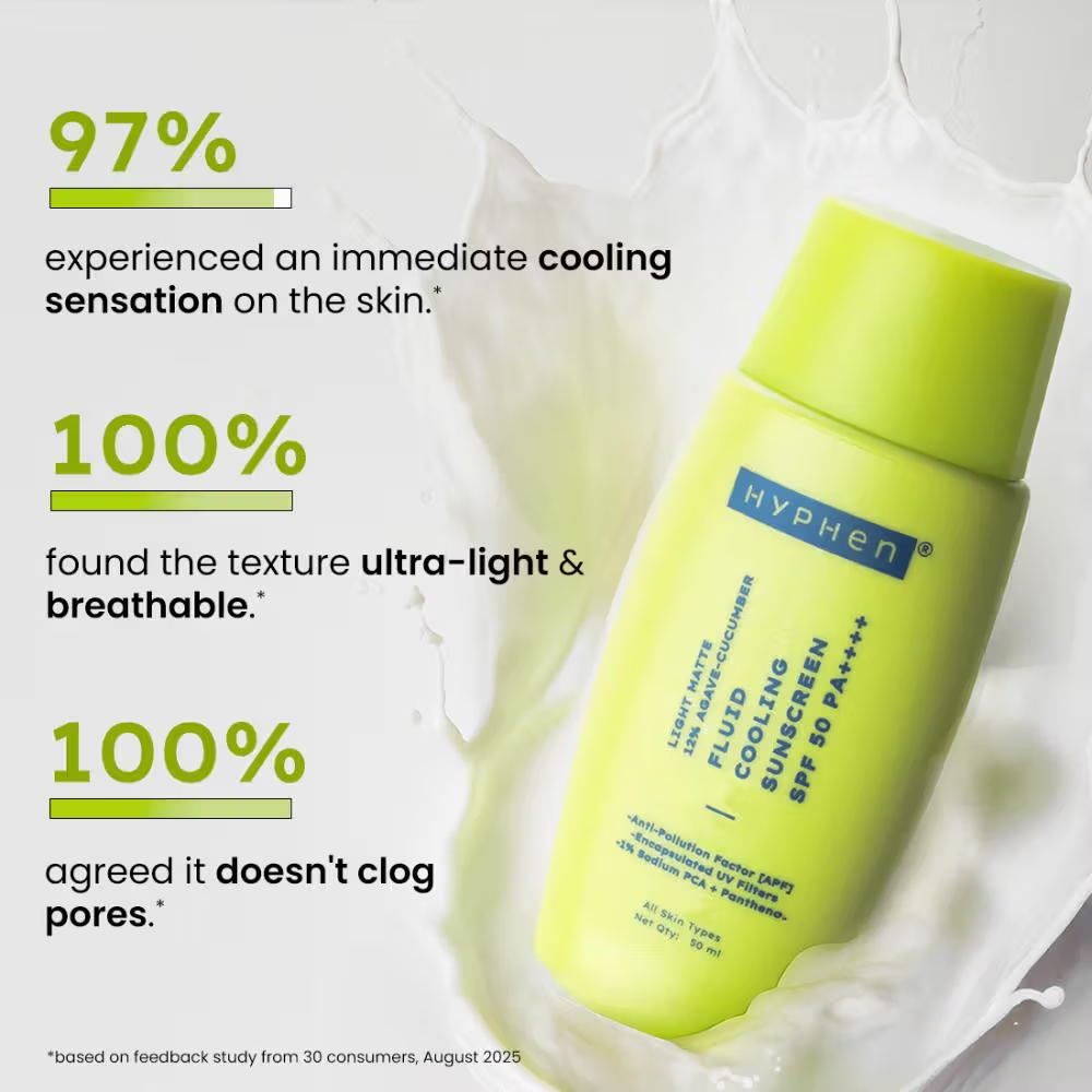 Hyphen Fluid Cooling Sunscreen SPF 50 PA++++ With Encapsulated UV Filter