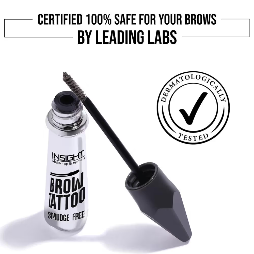 Insight Cosmetics Brow Tattoo, Smudge Proof, Long Lasting Upto 12hr, Castor Oil Infused