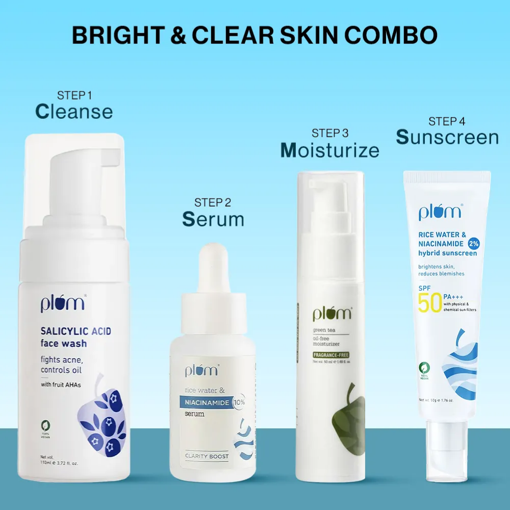 Plum Bright & Clear Skin Bestsellers CSMS Combo