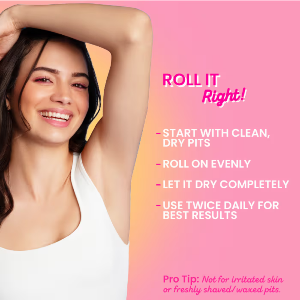 Dot & Key Watermelon Cooling Underarm Roll On, Pigmentation & Odour Control, With 4% AHA & BHA