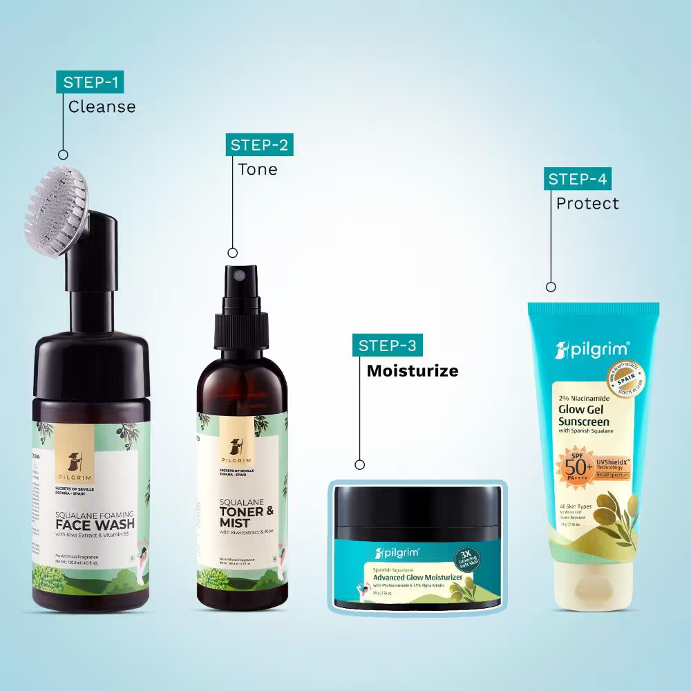 Pilgrim Squalane Glow Moisturizer with Niacinamide & Vitamin C