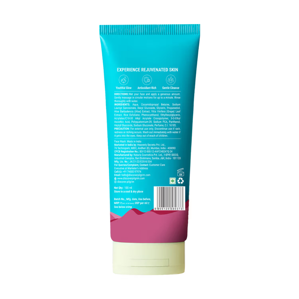 Pilgrim Red Vine Face Wash with Vitamin C & Aloe
