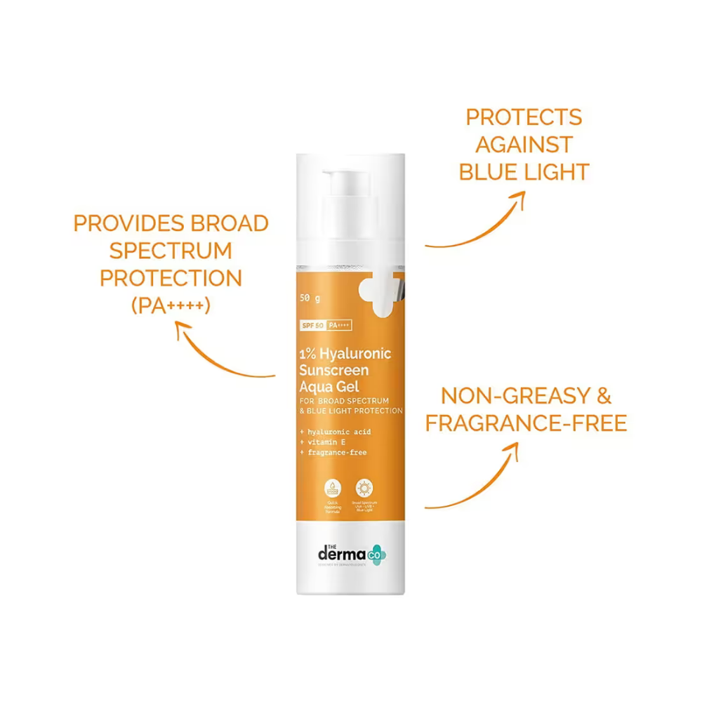 The Derma Co 1% Hyaluronic Sunscreen & 2% Salicylic Face Wash Combo