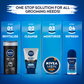 NIVEA MEN Face Wash, All in 1 Charcoal, to Detoxify & Refresh Skin with 10x Vitamin C Effect
