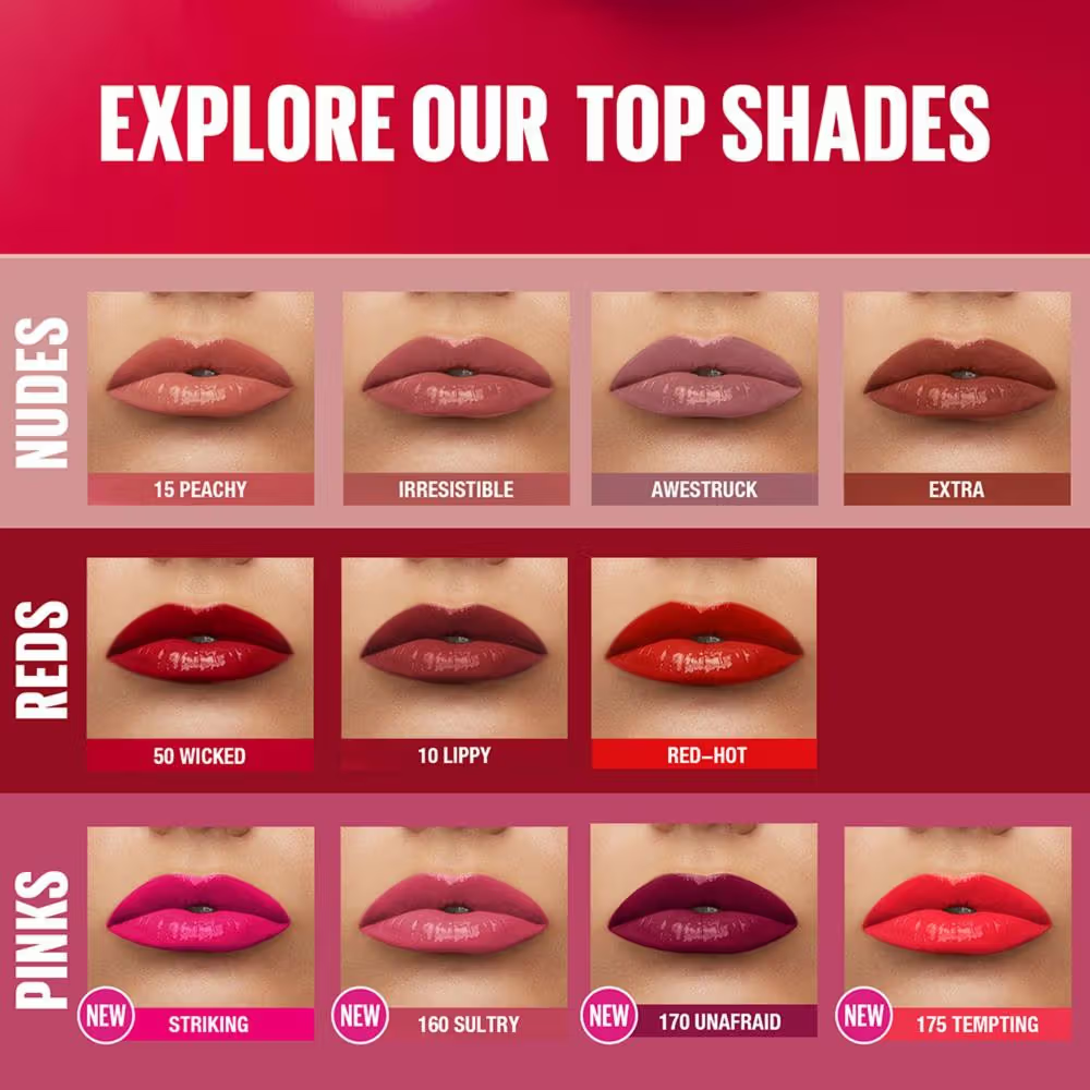 Maybelline New York Super Stay Vinyl Ink Liquid Lipstick, Instant Shine Lasts Up To 16H