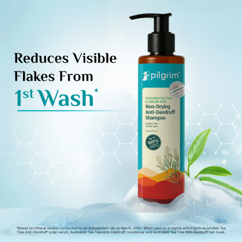 Pilgrim Australian Tea Tree Non-Drying Anti-Dandruff Shampoo For Prevents Dandruff Recurrence