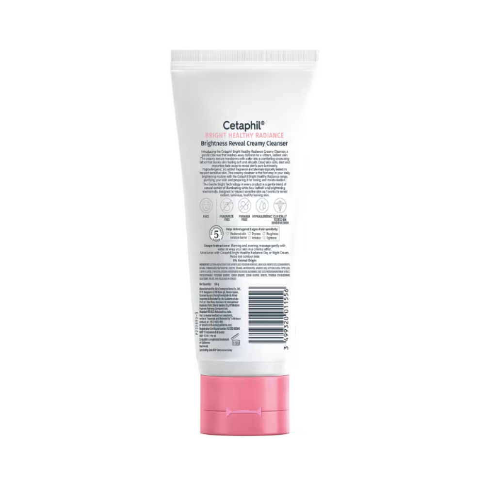 Cetaphil Bright Healthy Radiance Creamy Cleanser, with Niacinamide, For Uneven Skin Tone