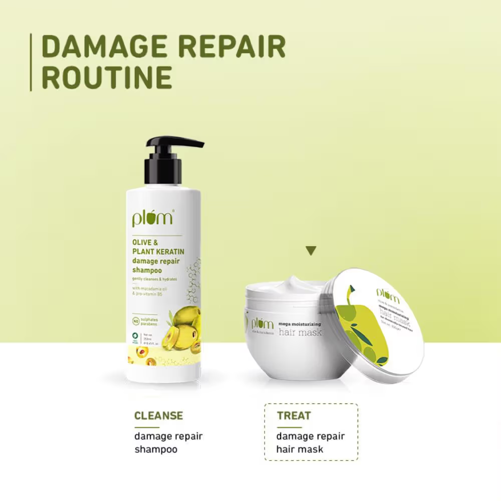 Plum Olive & Macadamia Hair Mask For Dry- Frizzy- Damaged Hair