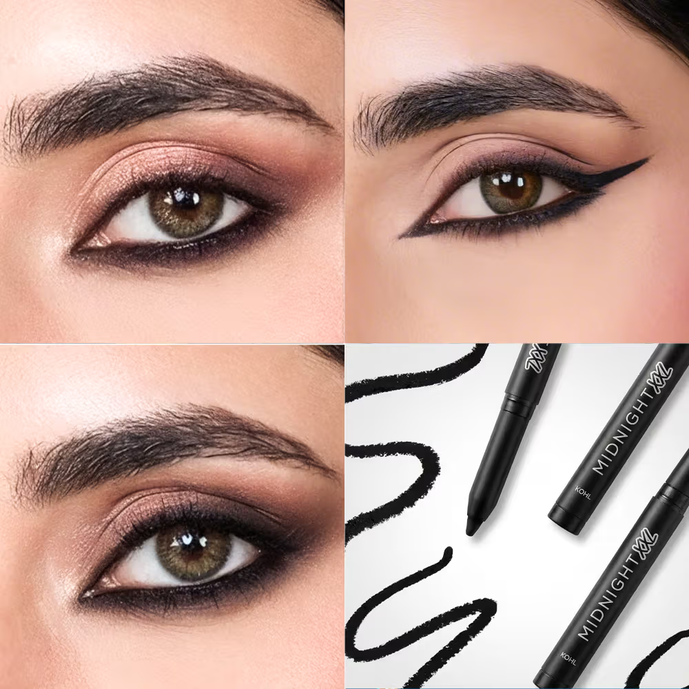 Renee Cosmetics Midnight XXL Waterproof, Smudge-Proof Kohl With Sharpener