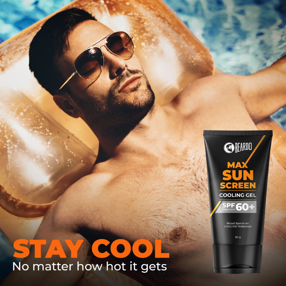 Beardo Max Sunscreen Cooling Gel SPF with SPF 60+ PA++++