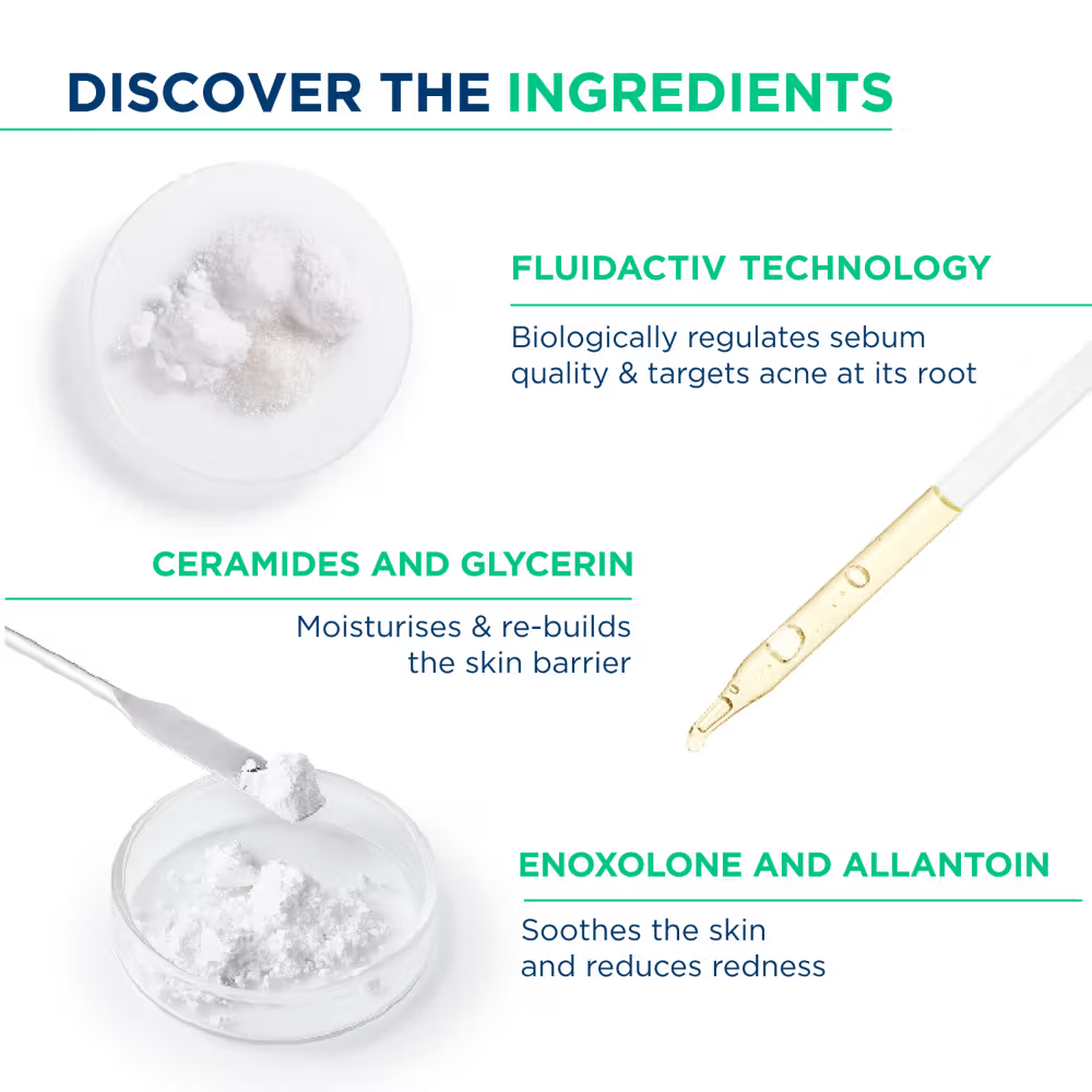 Bioderma Moisturizer Sebium Hydra for Oily, Acne-Prone Skin with Ceramides for 24H Hydration