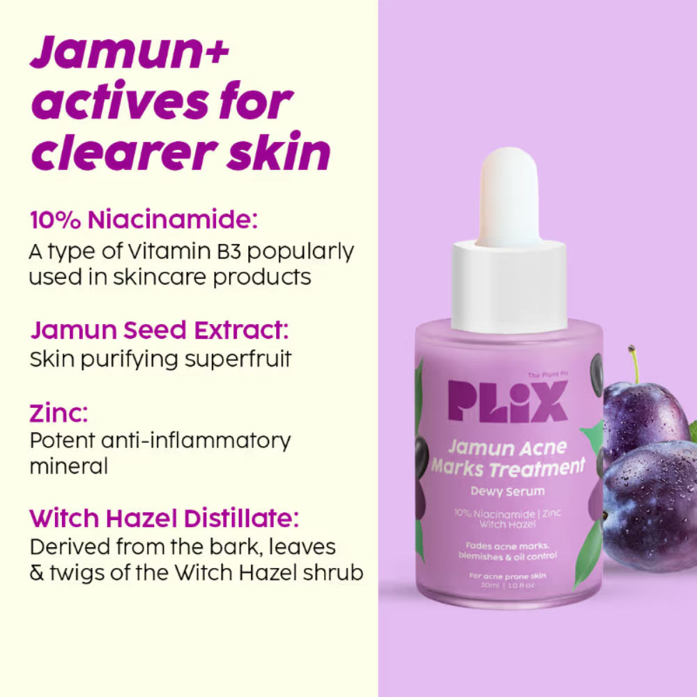 Plix Jamun Face Wash & Acne Marks Serum Combo