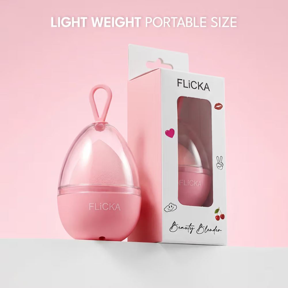 Flicka Beauty Blender Sponge With Case Super Soft Easy Blend & Precise Application For Makeup