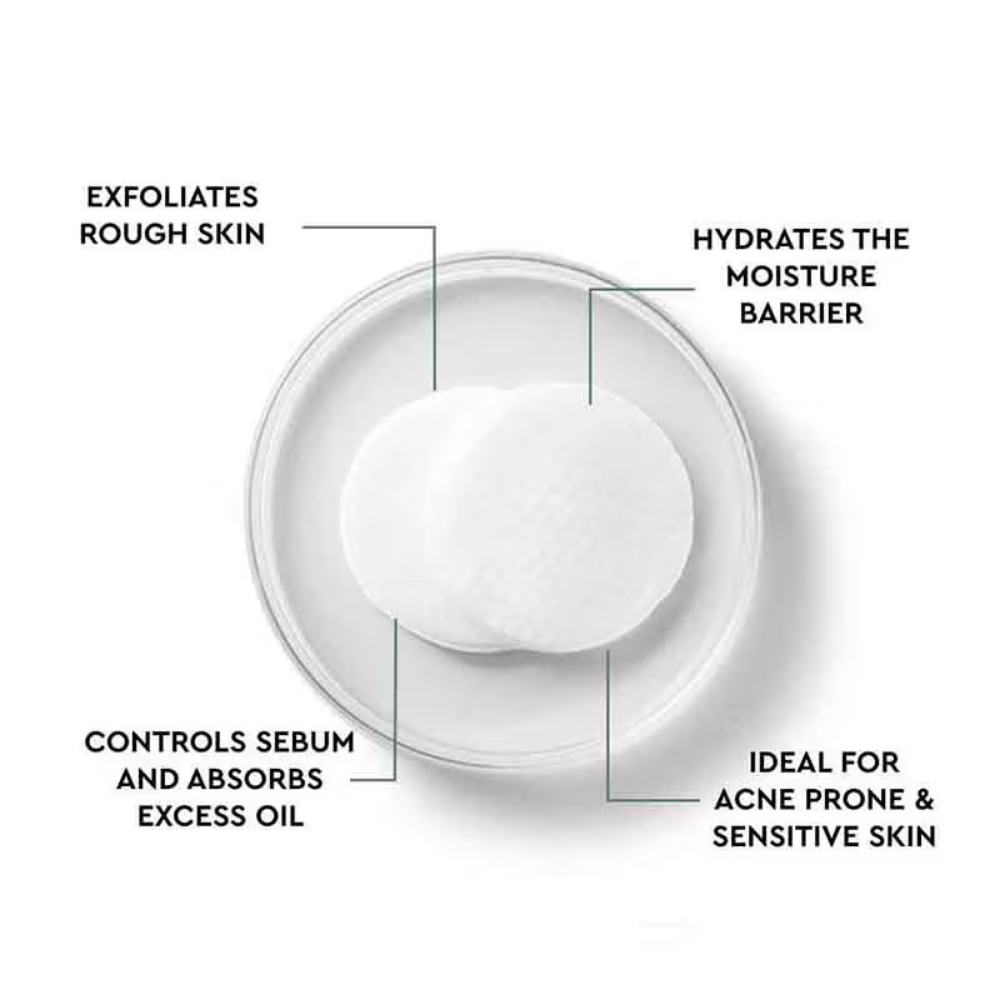The Face Shop Tea Tree Korean Toner Pads with AHA, Salicylic Acid (BHA) & PHA for Acne & Oily Skin